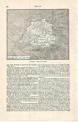 LAMINA ESPASA 17358: Plano de la ciudad del Vaticano