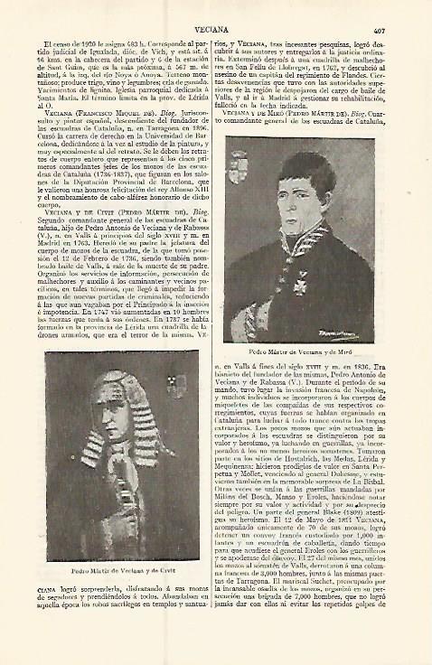 LAMINA ESPASA 17373: Pedro Martir de Veciana y de Civit