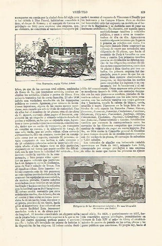 LAMINA ESPASA 17387: Una Bearnaise y diligencia de las Messagenes Generales