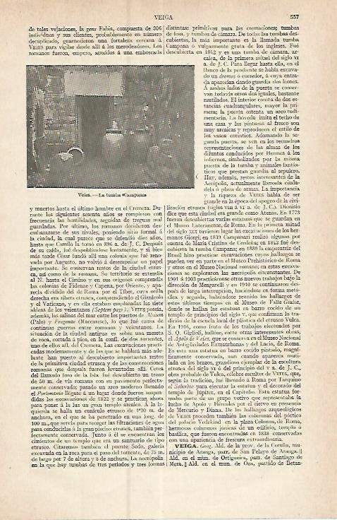 LAMINA ESPASA 17396: La tumba Campana de Veies Italia