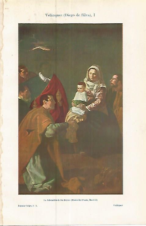LAMINA ESPASA 17409: La Adoracion de los Reyes por Velazquez