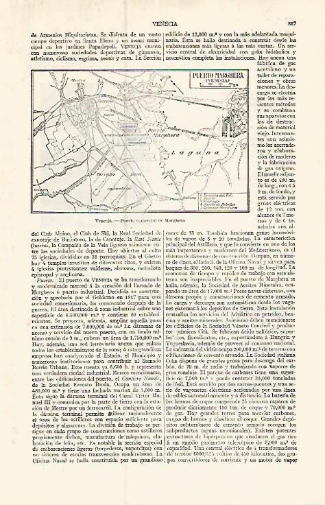 LAMINA ESPASA 17448: Puerto de Marghera en Venecia
