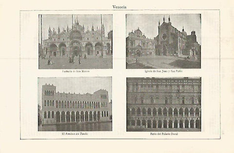 LAMINA ESPASA 17454: Edificios de Venecia