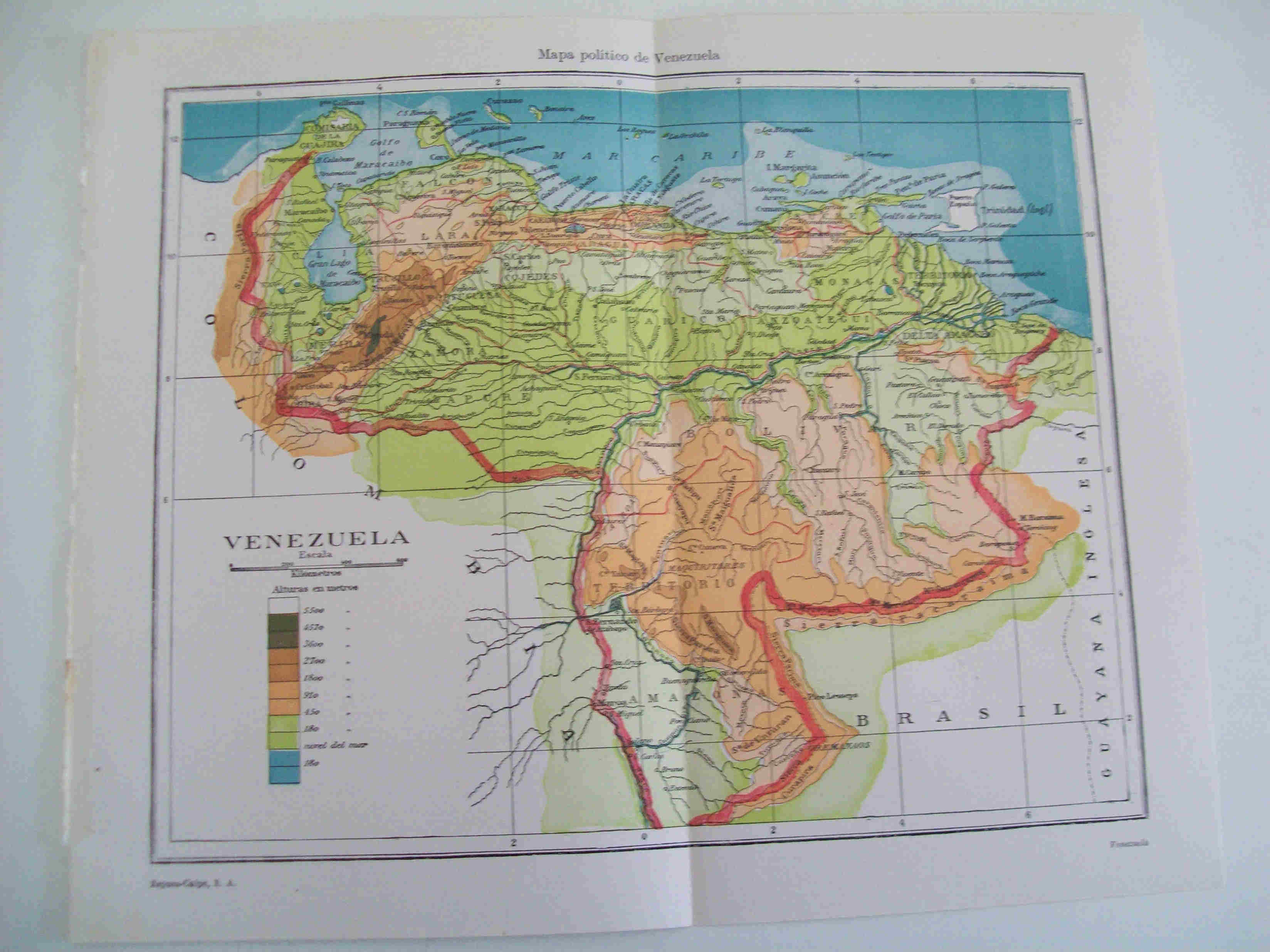 LAMINA ESPASA 17482: Mapa de Venezuela