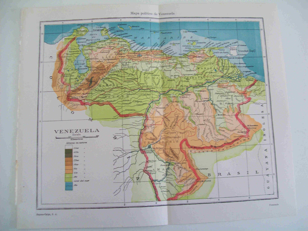 LAMINA ESPASA 17482: Mapa de Venezuela