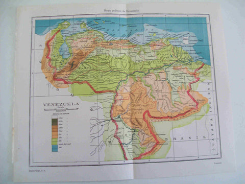 LAMINA ESPASA 17482: Mapa de Venezuela