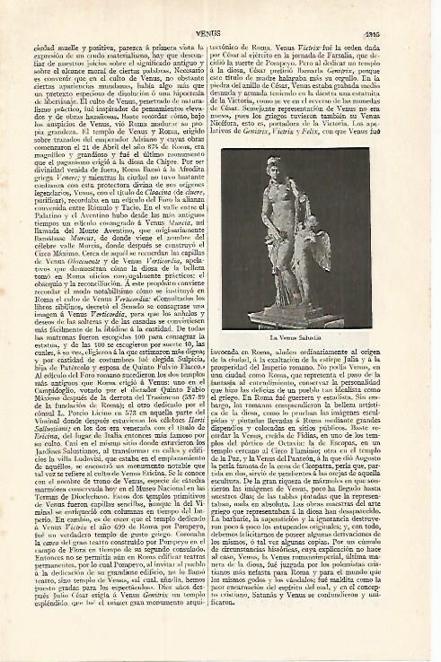 LAMINA ESPASA 17528: La Venus Salustia