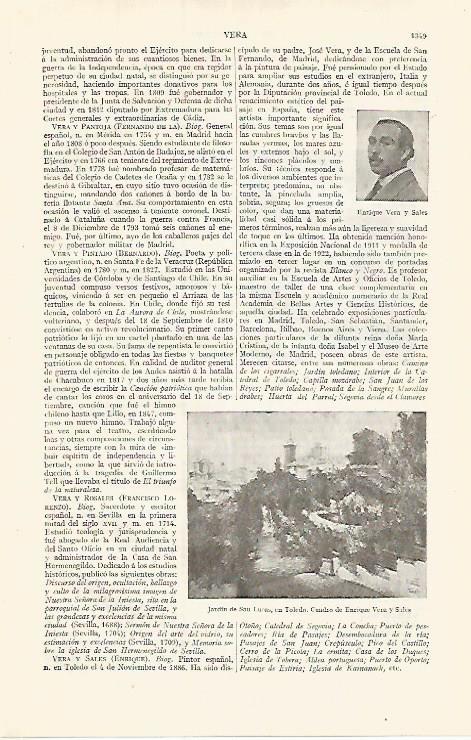 LAMINA ESPASA 17538: Jardin de San Lucas por E. Vera y Sales