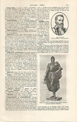 LAMINA ESPASA 17547: Estatua de Juan Verazzani en Florencia