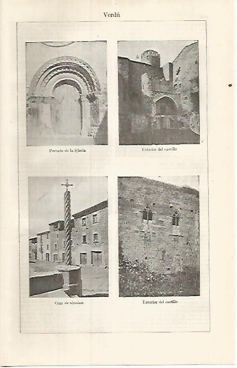 LAMINA ESPASA 17554: Vistas de Verdu Lleida