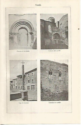 LAMINA ESPASA 17554: Vistas de Verdu Lleida