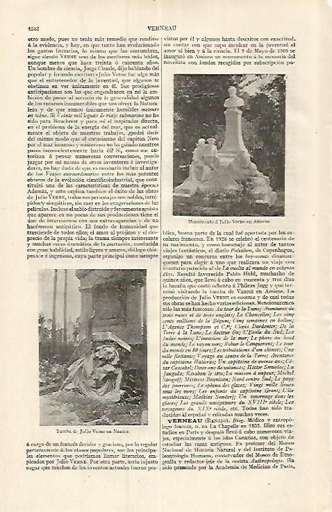 LAMINA ESPASA 17576: Monumento a Julio Verne en Amiens