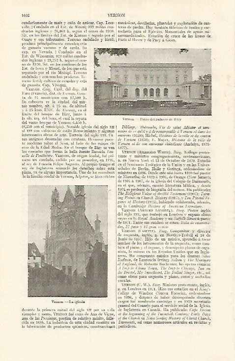 LAMINA ESPASA 17584: Palacio de Bizy en Vernon