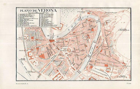 LAMINA ESPASA 17588: Plano de Verona
