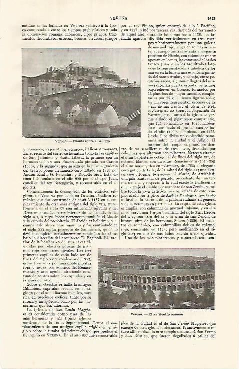 LAMINA ESPASA 17589: Puente en Verona