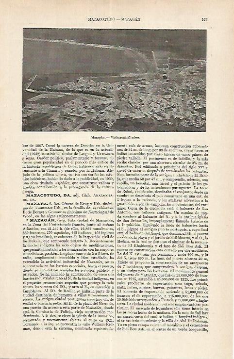 LAMINA ESPASA 17621: Vista aerea de Mazagan Marruecos