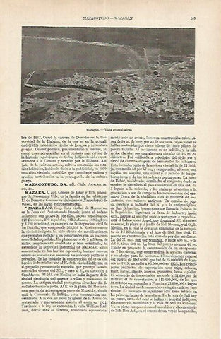 LAMINA ESPASA 17621: Vista aerea de Mazagan Marruecos