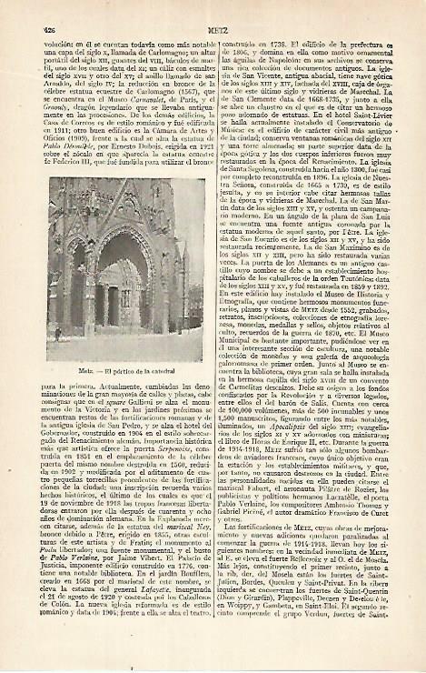 LAMINA ESPASA 17635: Catedral de Metz