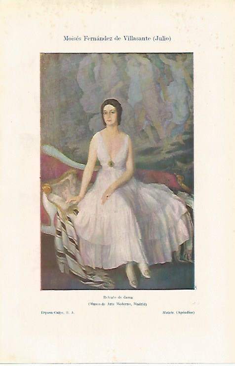 LAMINA ESPASA 17640: Retrato de Dama por Juliio Moises Fernandez de Villasante
