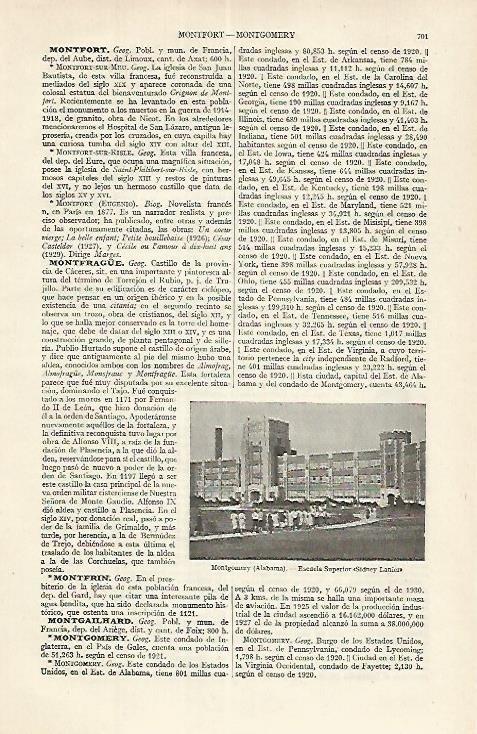 LAMINA ESPASA 17651: Escuela Sidney Lanier en Montgomery Estados Unidos