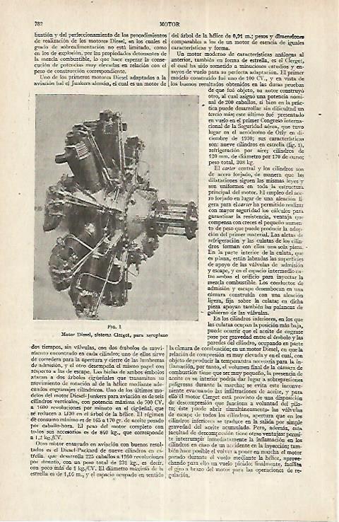 LAMINA ESPASA 17664: Motor Diesel sistema Clerget
