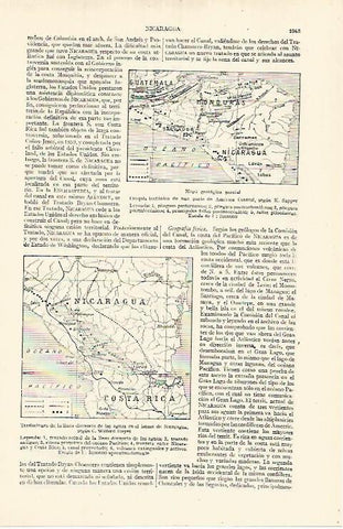 LAMINA ESPASA 17694: Mapas de Nicaragua
