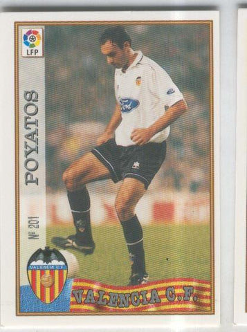 Cromo Liga 97/98: C.F.Valencia numero 201: Poyatos