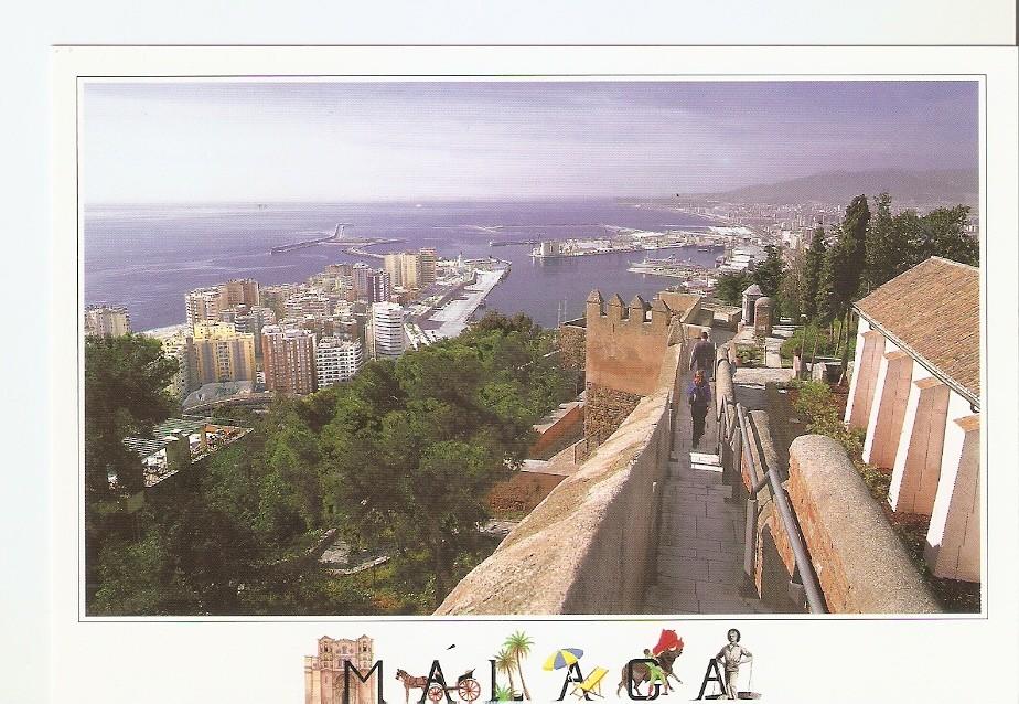 Postal 043613 : Malaga. Vista de Malaga desde el Castillo de Gibralfaro