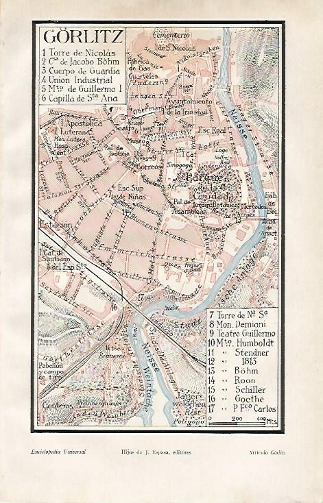 LAMINA ESPASA 2135: Plano de Gorlitz Alemania