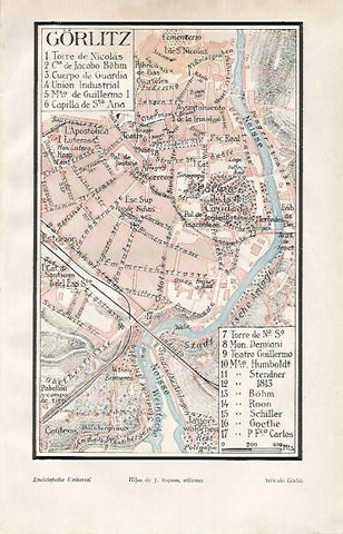 LAMINA ESPASA 2135: Plano de Gorlitz Alemania