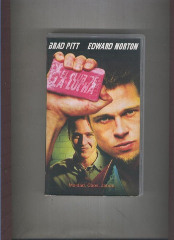 Video VHS: El club de la lucha (Brad Pitt-Edward Norton)