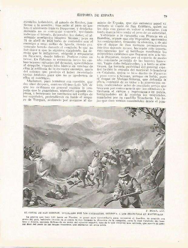 LAMINA 4315: El Conde de San German derrota a los franceses en Maurellas