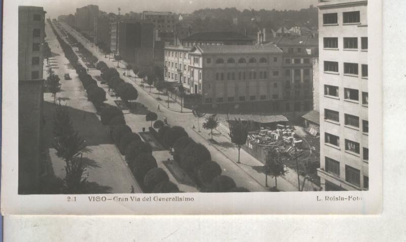 Postal 013947: Gran Via del Generalisimo de Vigo 