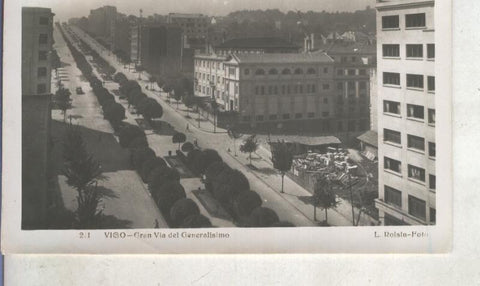 Postal 013947: Gran Via del Generalisimo de Vigo 