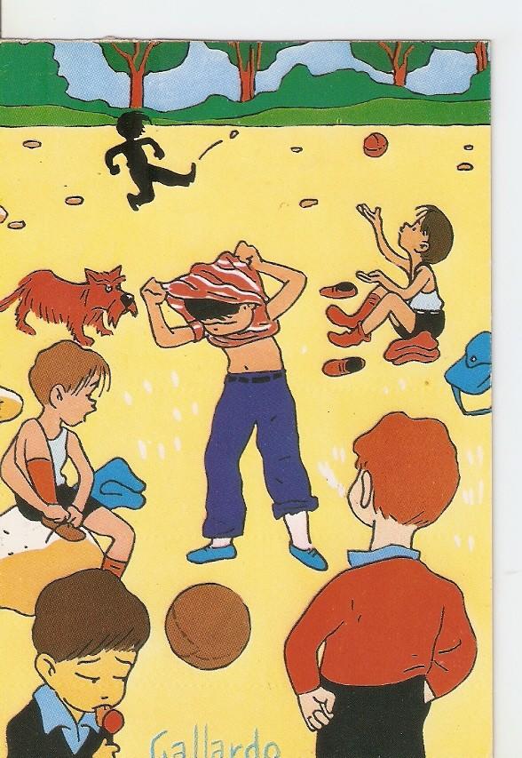 Postal 046298 : Niños preparandose para jugar a la pelota
