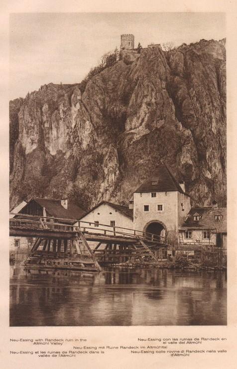 Lamina/Foto KURT HIELSCHE Deuschtland No. 032: NEU-ESSING WITH RANDECK RUIN IN THE ALTMUHL VALLEY