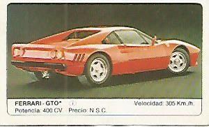 CROMO 253 ALBUM COCHES MOTOR 16: FERRARI - GTO