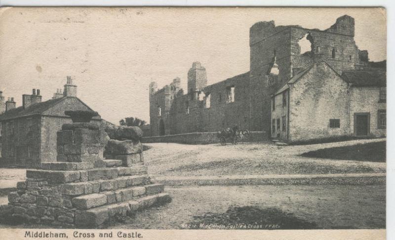 Postal castillos numero 028: Castle Middleham, Cross