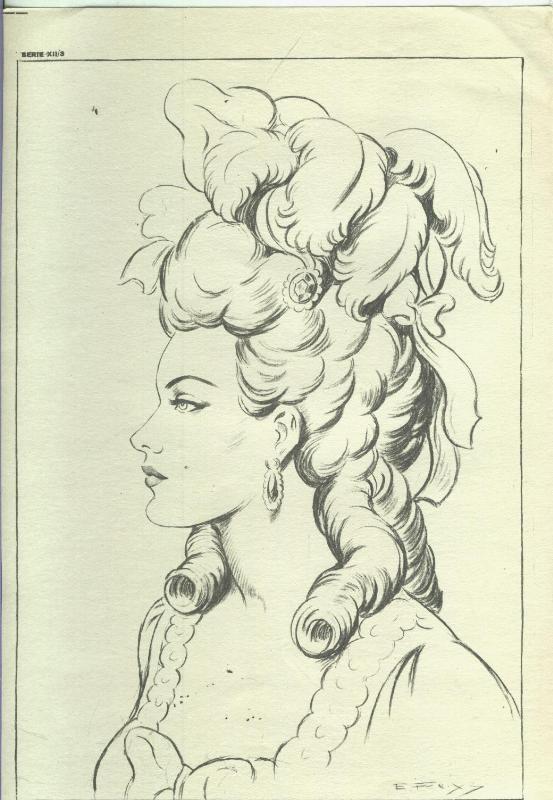 Lamina Emilio Freixas serie XII numero 03: Dama aristocrata