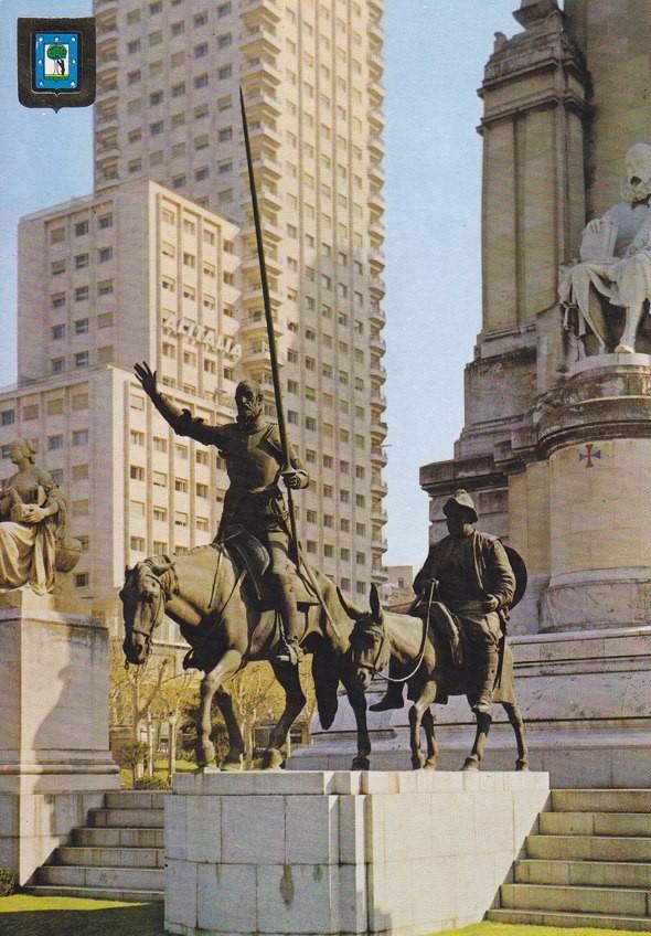 Postal 60351. Monumento a Cervantes. Madrid