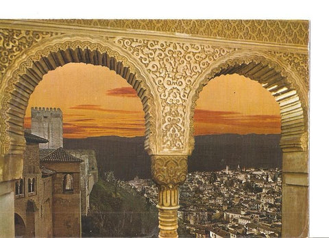 Postal 049953 : Granada-Alhambra. Puesta de Sol