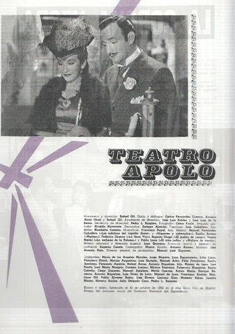 Ficha cine Suevia Films: Teatro apolo y La corona negra