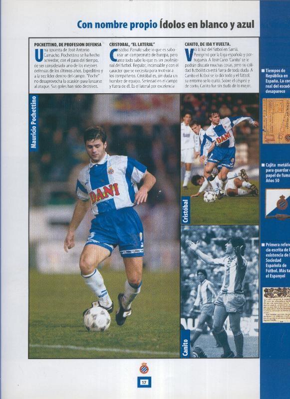 Espanyol Lamina 07: Mauricio Pochettino, Cristobal y Canito