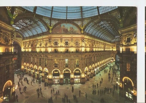 Postal 047008 : Milano di notte - Interno Galleria Vittorio Emanuele - Ottagono