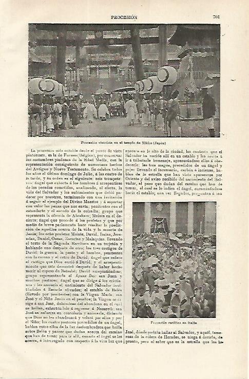 LAMINA ESPASA 16811: Procesion sintoista en Nikko Japon