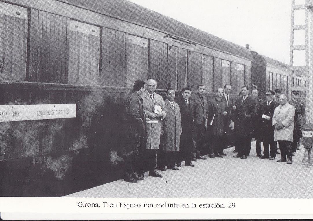 Postal 62452 : Girona. Tren Exposicion rodante en la estacion