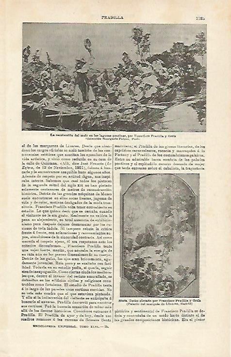 LAMINA ESPASA 17285: Obras de Pradilla Ortiz