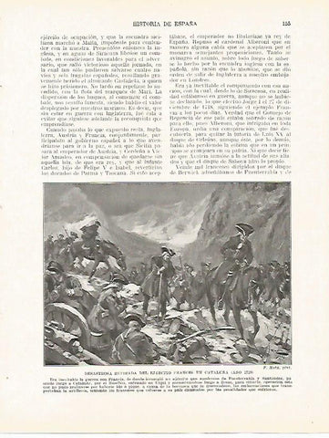 LAMINA 4350: Retirada del Ejercito de Francia en Cataluña en 1719
