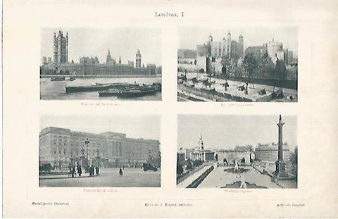 LAMINA ESPASA 1889: Vistas de Londres (en total 8 fotos)