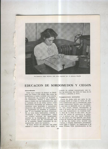 Educacion de sordomudos y ciegos
